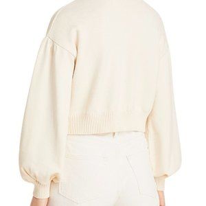 NEW LINI Harlow Cropped Sweater Knit in Ivory Size S New with Tag